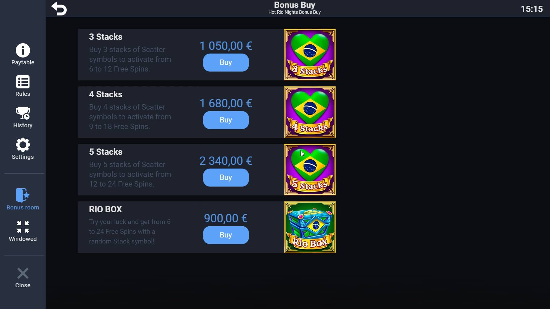 Hot Rio Nights Bonus Buy Evoplay UFABET168