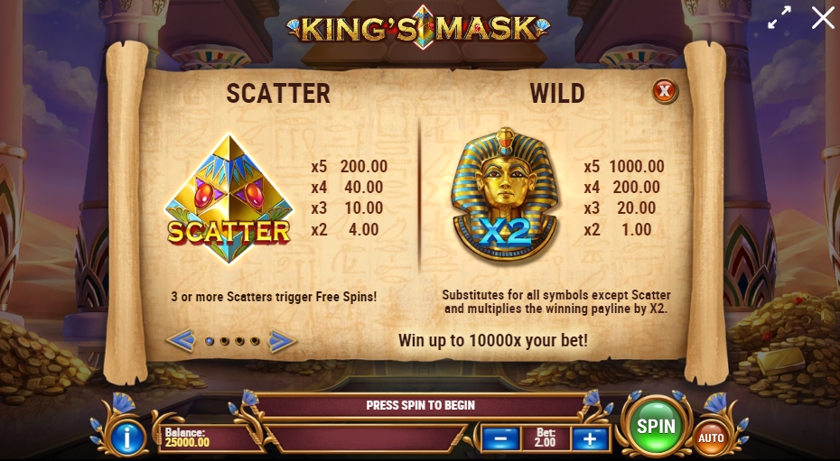 KING'S MASK ทดลองเล่น PLAY’n GO เครดิตฟรี UFABET ฝาก ถอน