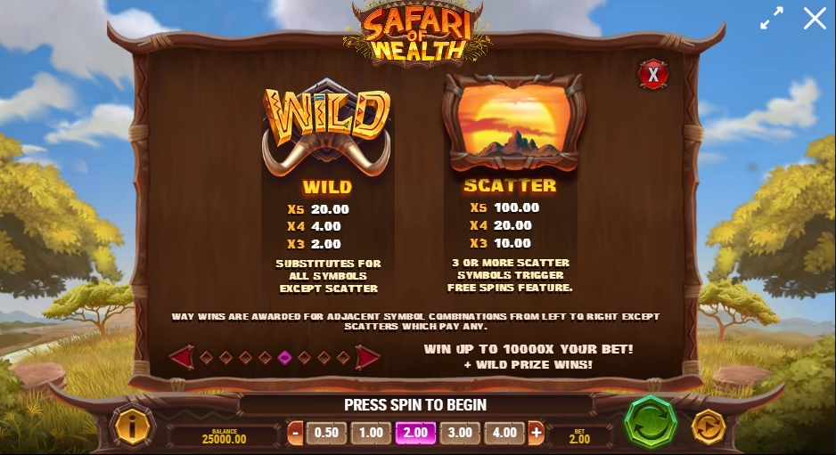 SAFARI OF WEALTH ทดลองเล่น PLAY’n GO เครดิตฟรี UFABET ฝาก ถอน